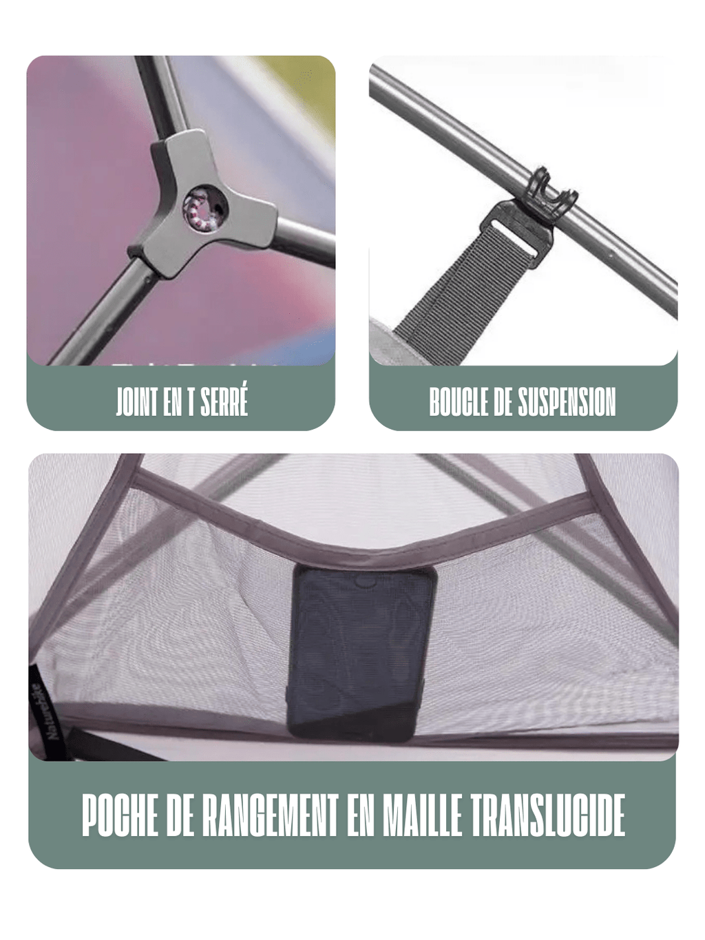 3-Personen-Zelt PU4000 Mm Doppelschicht Hiking Planet