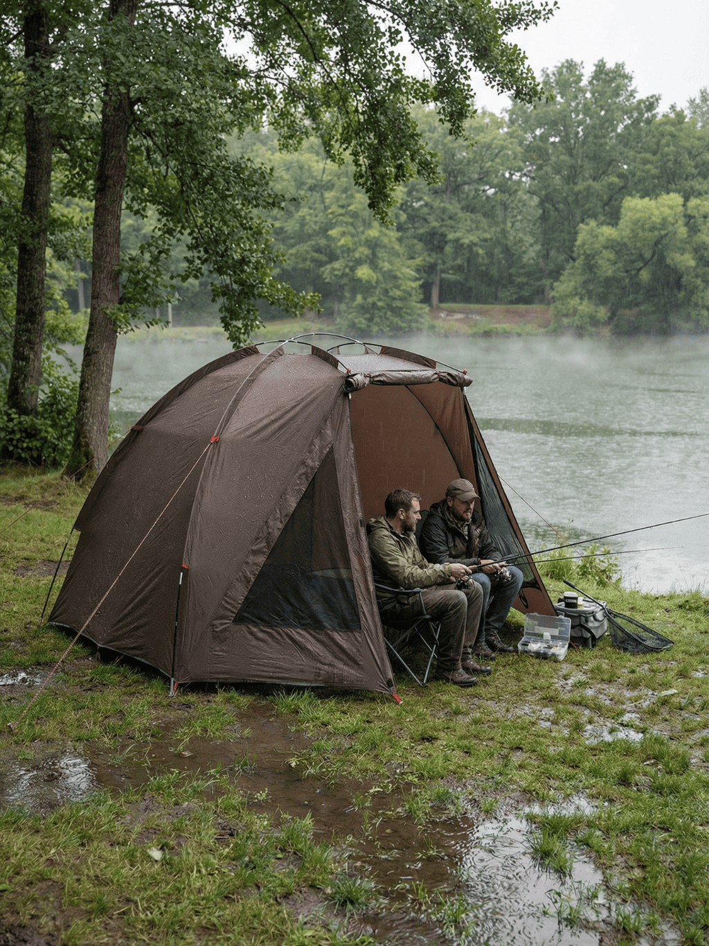 Bivvy Zelt Braun Winddicht Hiking Planet