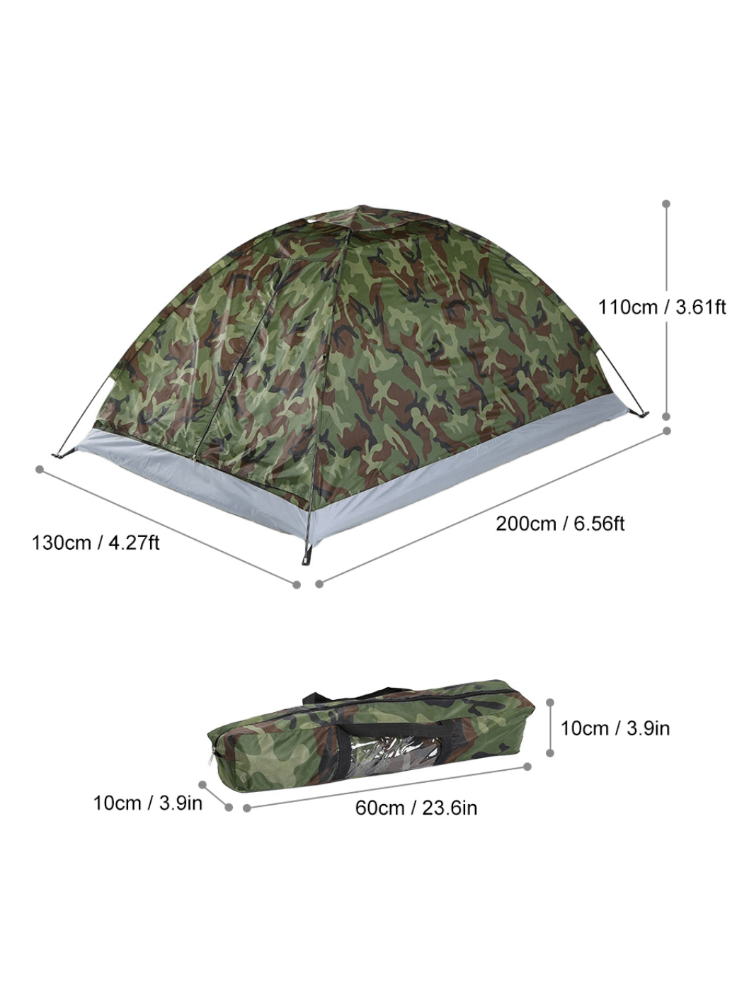 Camp Zelt Tarnmuster Kuppelzelt Hiking Planet