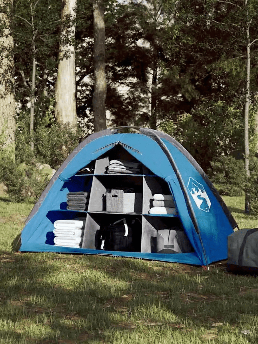 Faltbarer Campingschrank Zelt Faltbar Blau Hiking Planet