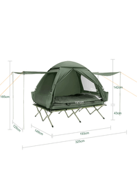 Feldbett Mit Zelt 4-In-1-Set Luftmatratze Und Schlafsack Hiking Planet