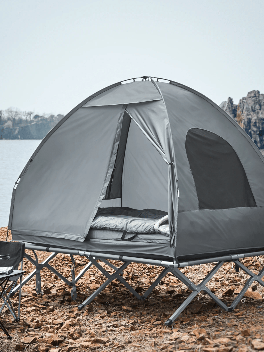 Feldbett Mit Zelt 4-In-1-Set Luftmatratze Und Schlafsack Hiking Planet