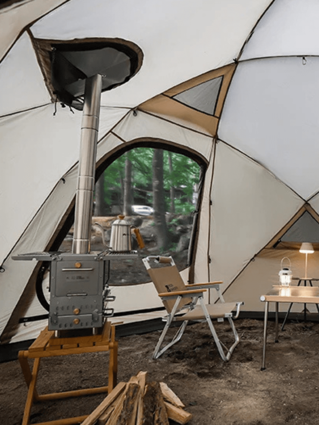 Geodät Zelt Kuppelzelt Beige Hiking Planet
