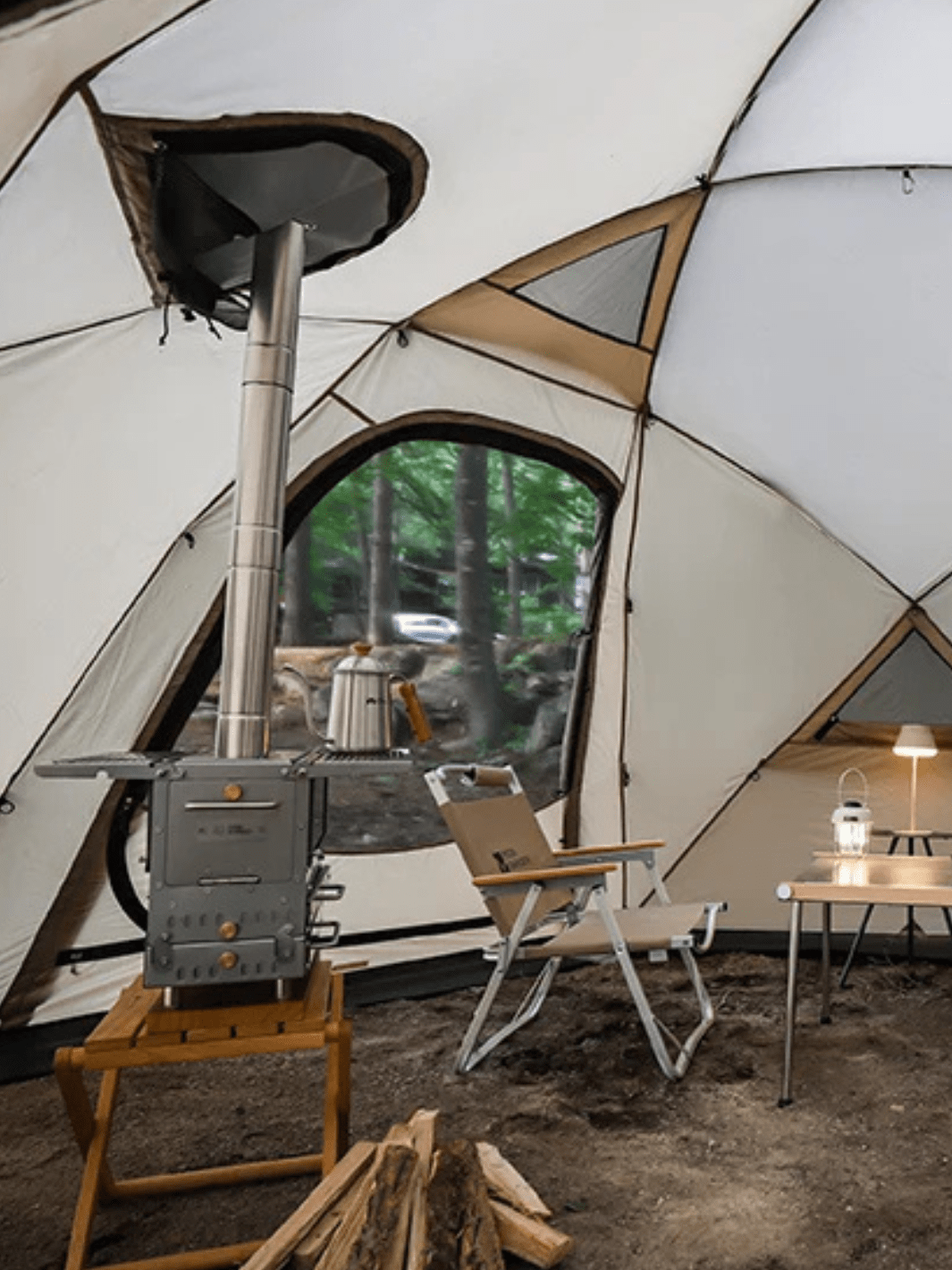 Geodät Zelt Kuppelzelt Beige Hiking Planet