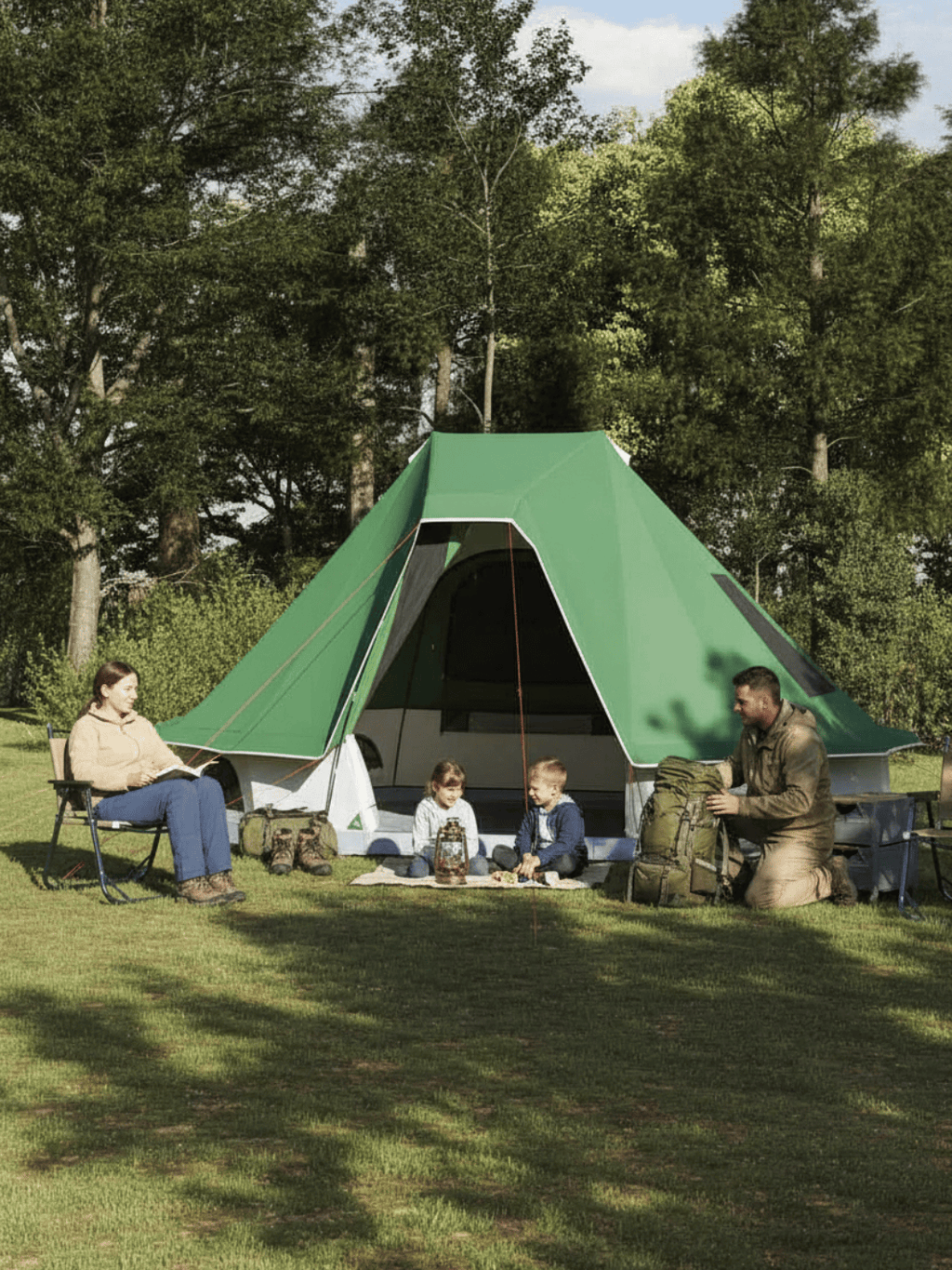 Glamping Zelt Grün Wasserdicht Hiking Planet