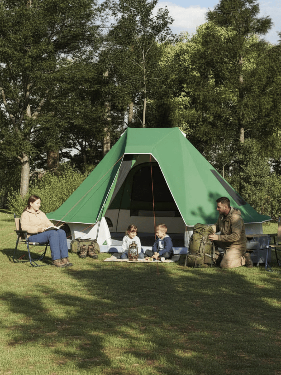 Glamping Zelt Grün Wasserdicht Hiking Planet