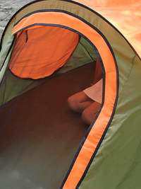 Grün-Oranges Pop-Up-Zelt Automatischer Aufbau Hiking Planet