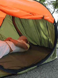 Grün-Oranges Pop-Up-Zelt Automatischer Aufbau Hiking Planet
