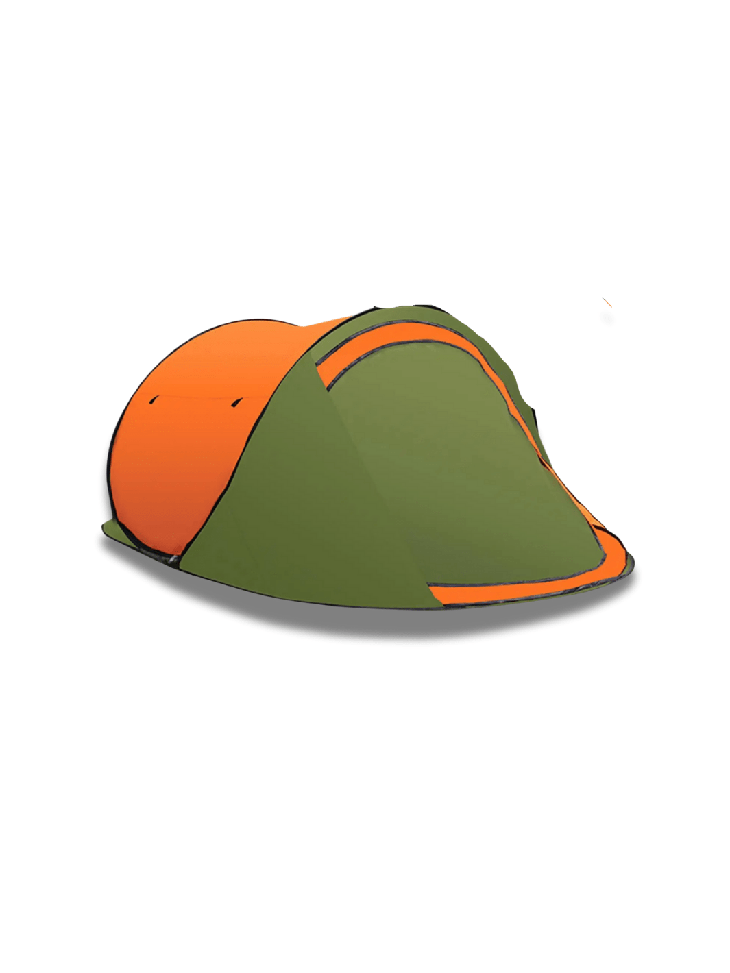 Grün-Oranges Pop-Up-Zelt Automatischer Aufbau Hiking Planet