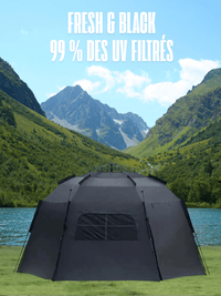 Hexagonales Zelt PU3000+ Hexagonal Schwarz Hiking Planet