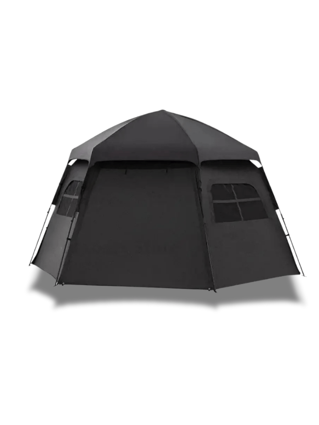 Hexagonales Zelt PU3000+ Hexagonal Schwarz Hiking Planet