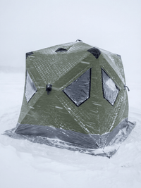 Pop-Up Eisangeln Zelt Blau Isoliert Kälteisolierung Hiking Planet