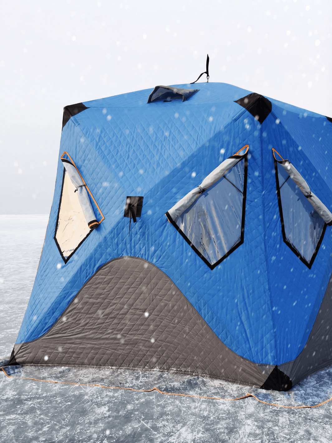 Pop-Up Eisangeln Zelt Blau Isoliert Kälteisolierung Hiking Planet