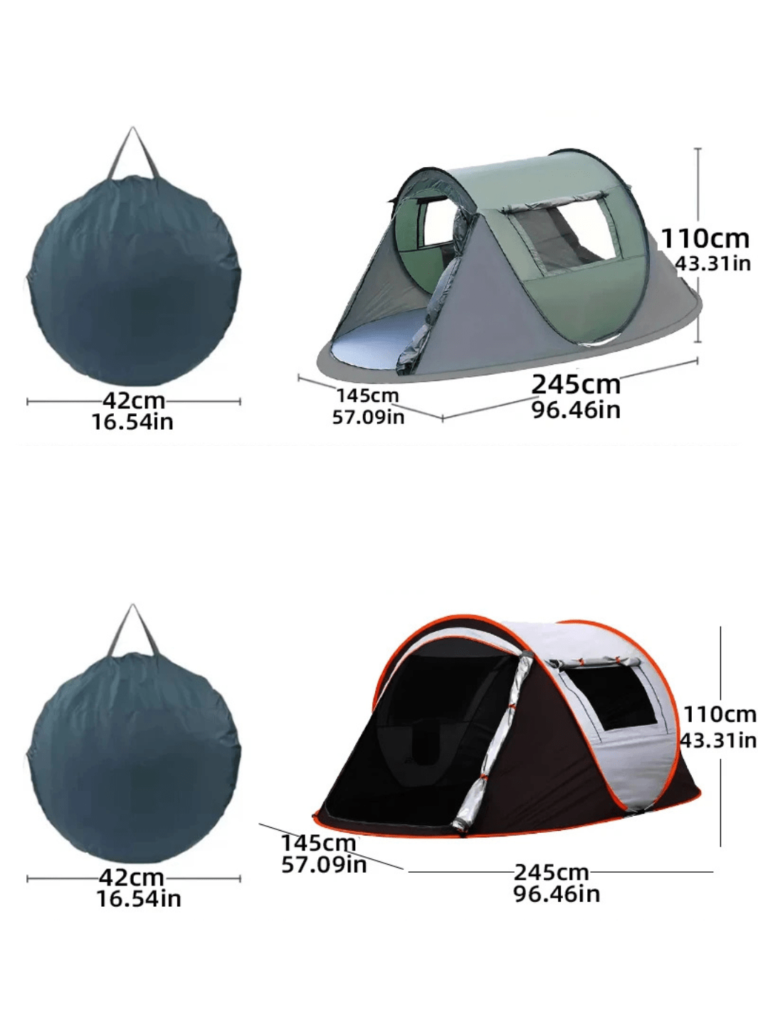 Pop-Up Zelt 2 Personen Wurfzelt Sekundenaufbau Hiking Planet