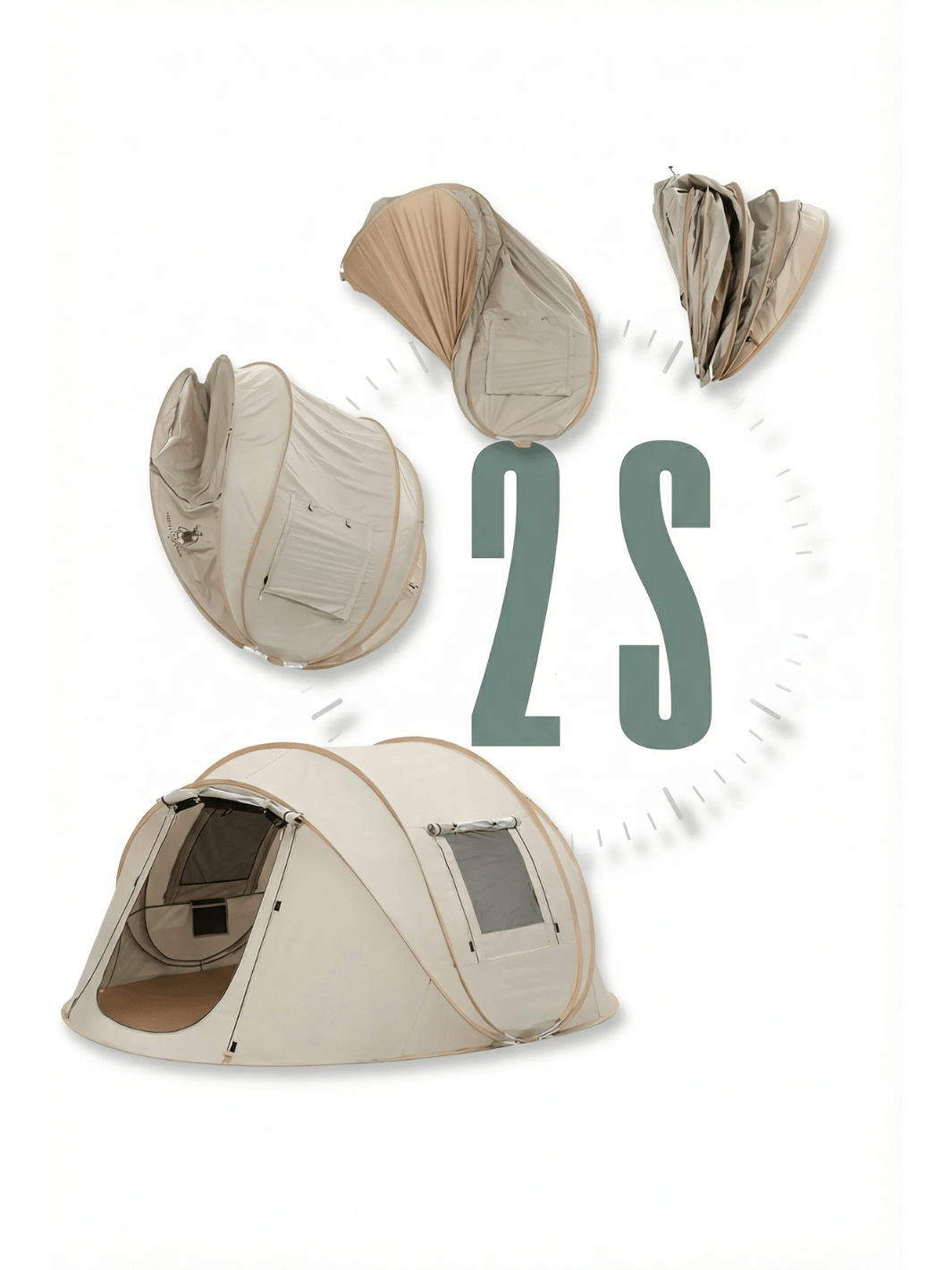 Pop-Up Zelt 3 Personen Wurfzelt Fiberglas Hiking Planet