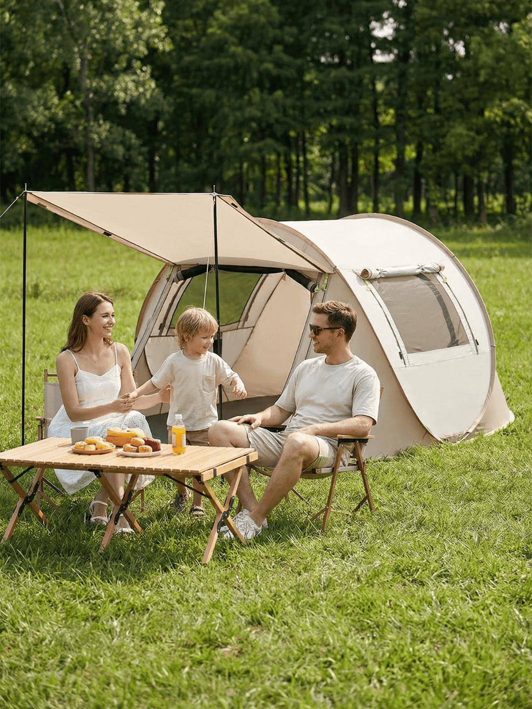 Pop-Up Zelt 3 Personen Wurfzelt Fiberglas Hiking Planet