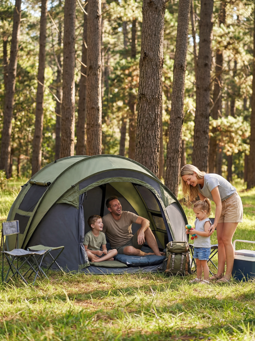 Pop-Up Zelt 4 Personen Wurfzelt Zweifarbig Hiking Planet