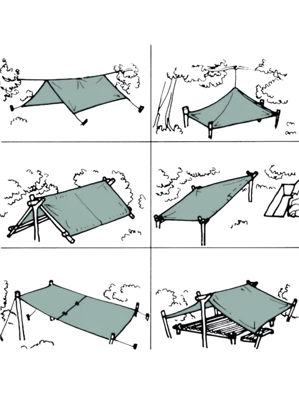 Tarp Zelt Wasserdicht Tarnmuster Hiking Planet