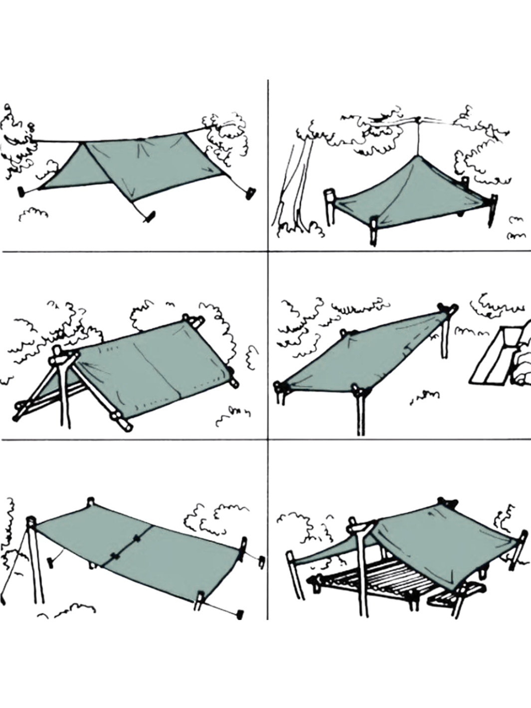 Tarp Zelt Wasserdicht Tarnmuster Hiking Planet