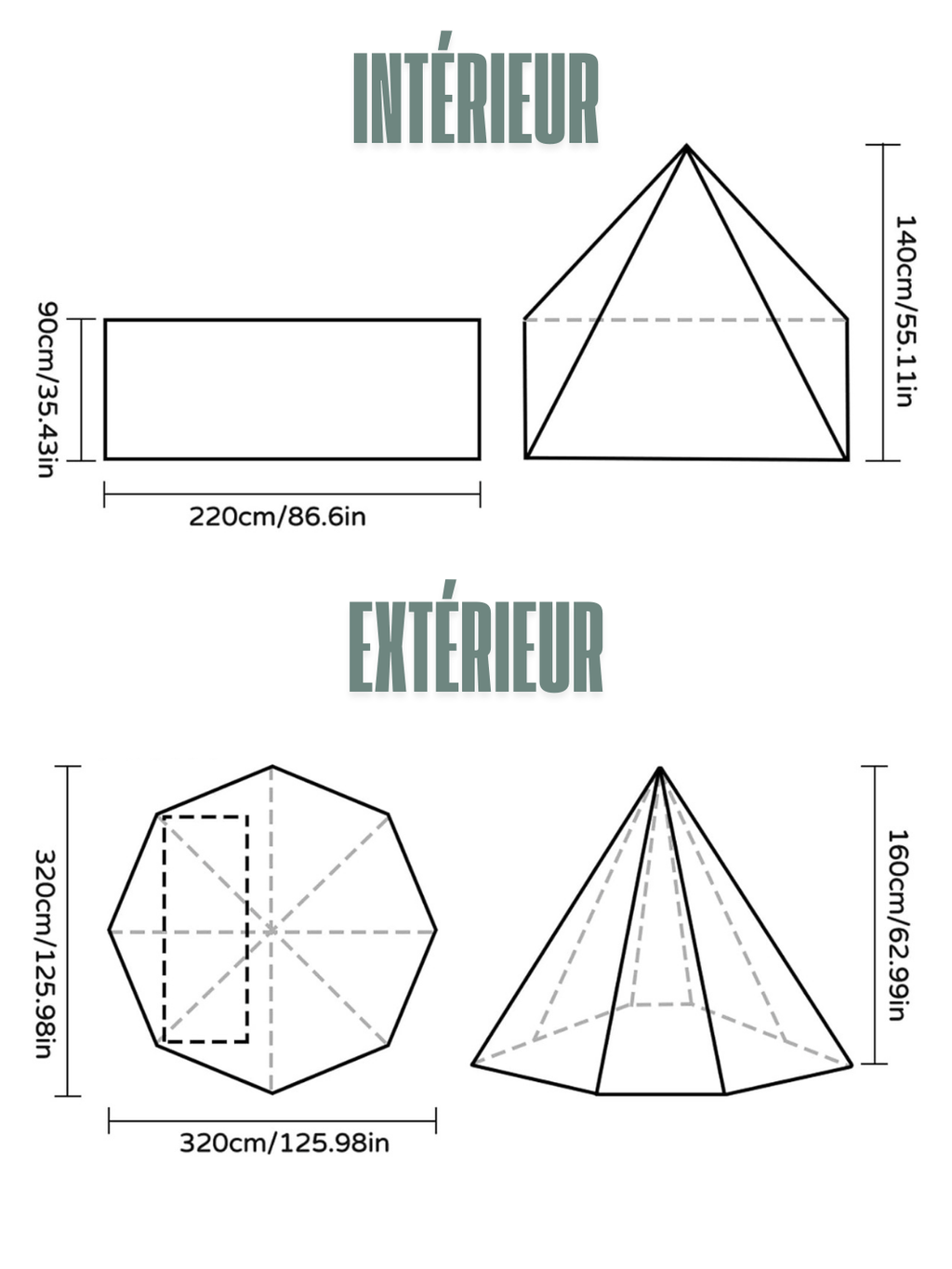 Tipi-Zelt Ultraleicht Hiking Planet