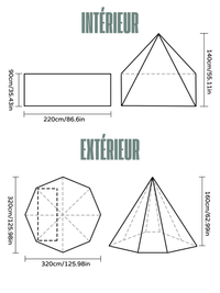 Tipi-Zelt Ultraleicht Hiking Planet