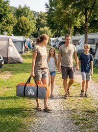 Zelt 4 Personen 2 Schlafräume Glasfaser Zweifarbig Hiking Planet