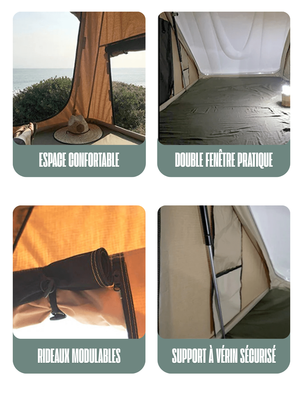 Zelt ABS-Kunststoff Hartschalen Beige Hiking Planet