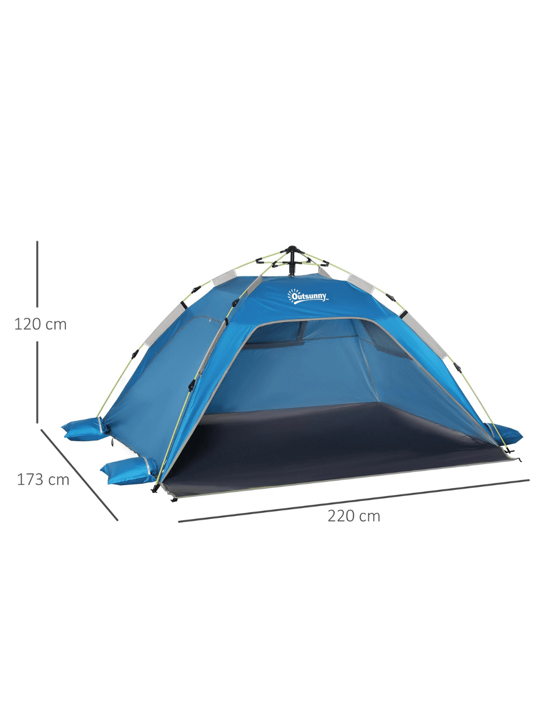 Zelt Automatische Strandmuschel Blau Automatisch Pop-Up Hiking Planet