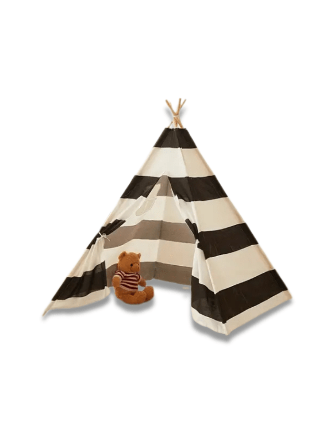 Zelt Baumwolle Schwarz-Beige Gestreift Hiking Planet