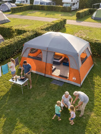 Zelt Grau/Orange Glasfaser Hiking Planet