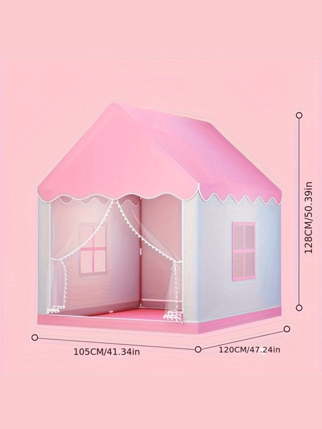 Zelt Hausform Rosa Und Weiß Hiking Planet