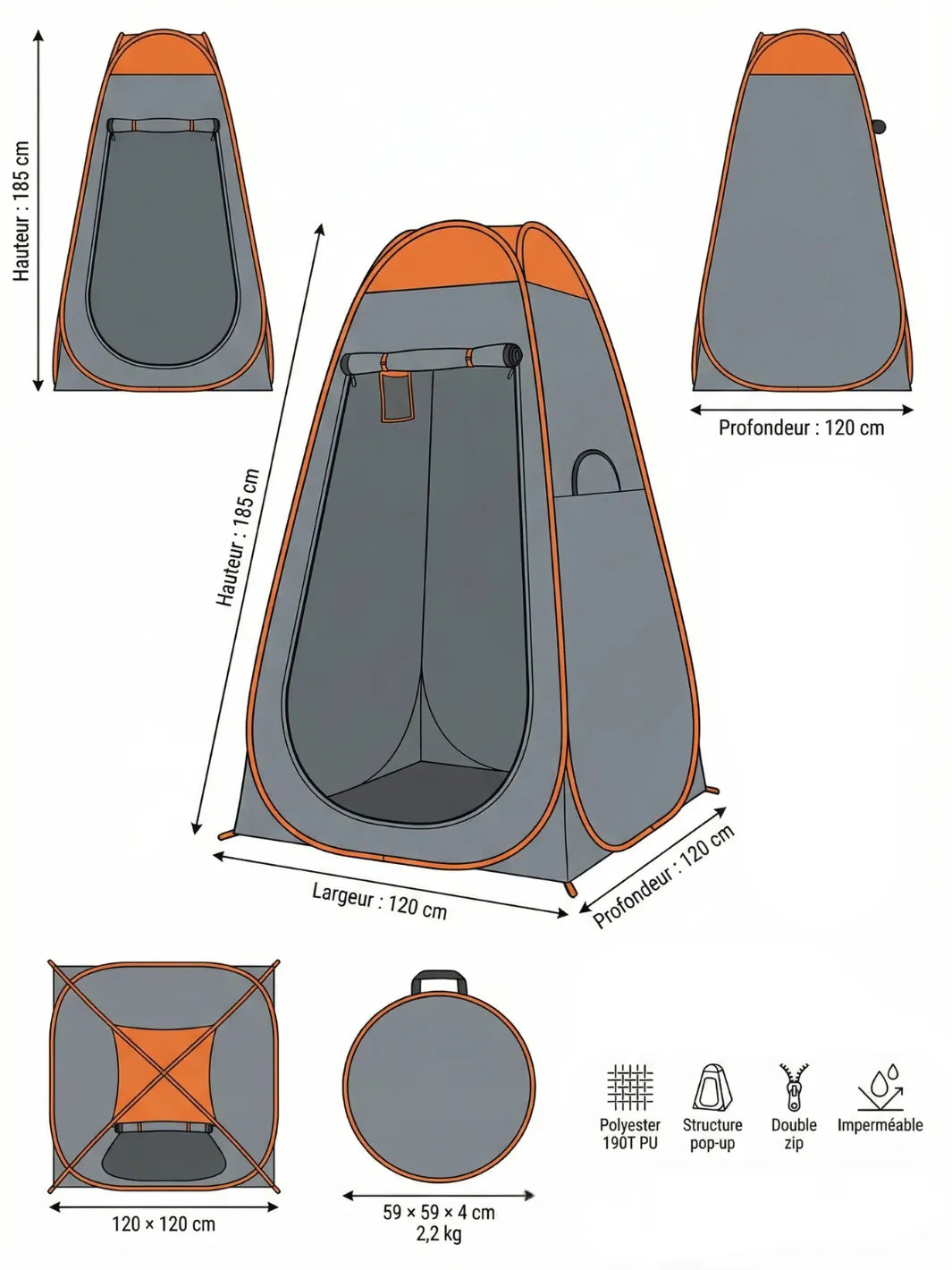 Zelt Herbst Pop-Up Wasserdicht Hiking Planet