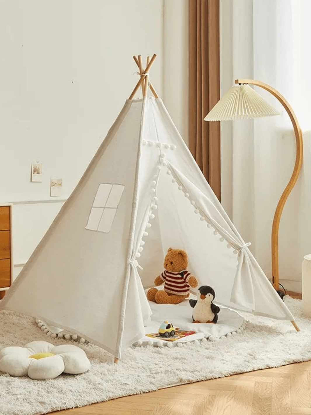 Zelt Holz Creme Faltbar Hiking Planet