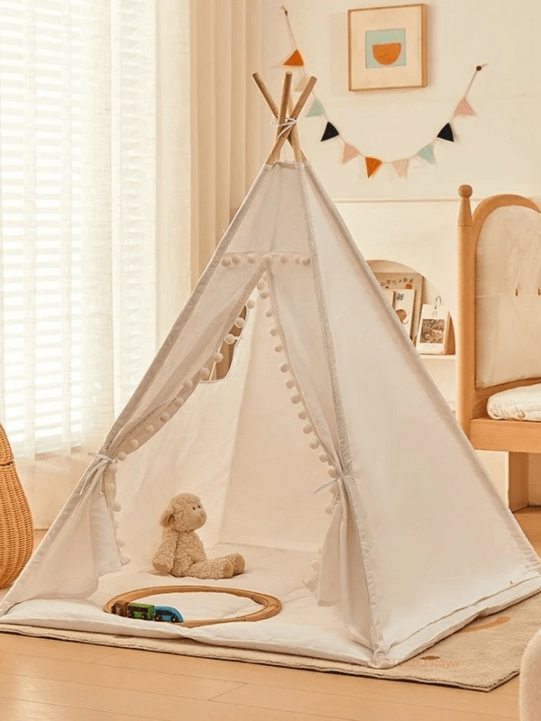 Zelt Holz Creme Faltbar Hiking Planet