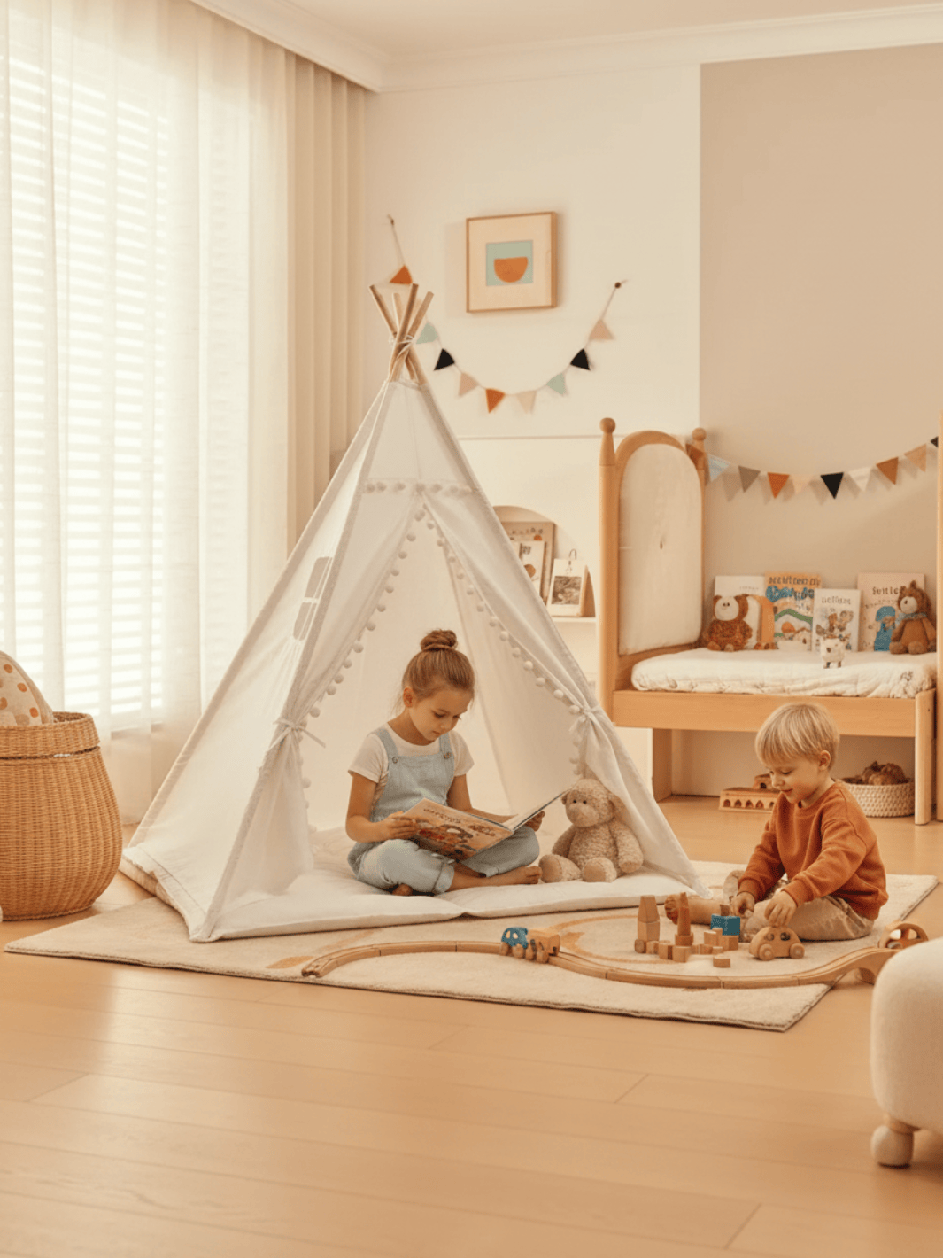 Zelt Holz Creme Faltbar Hiking Planet
