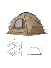 Zelt Kuppelzelt Beige Hiking Planet