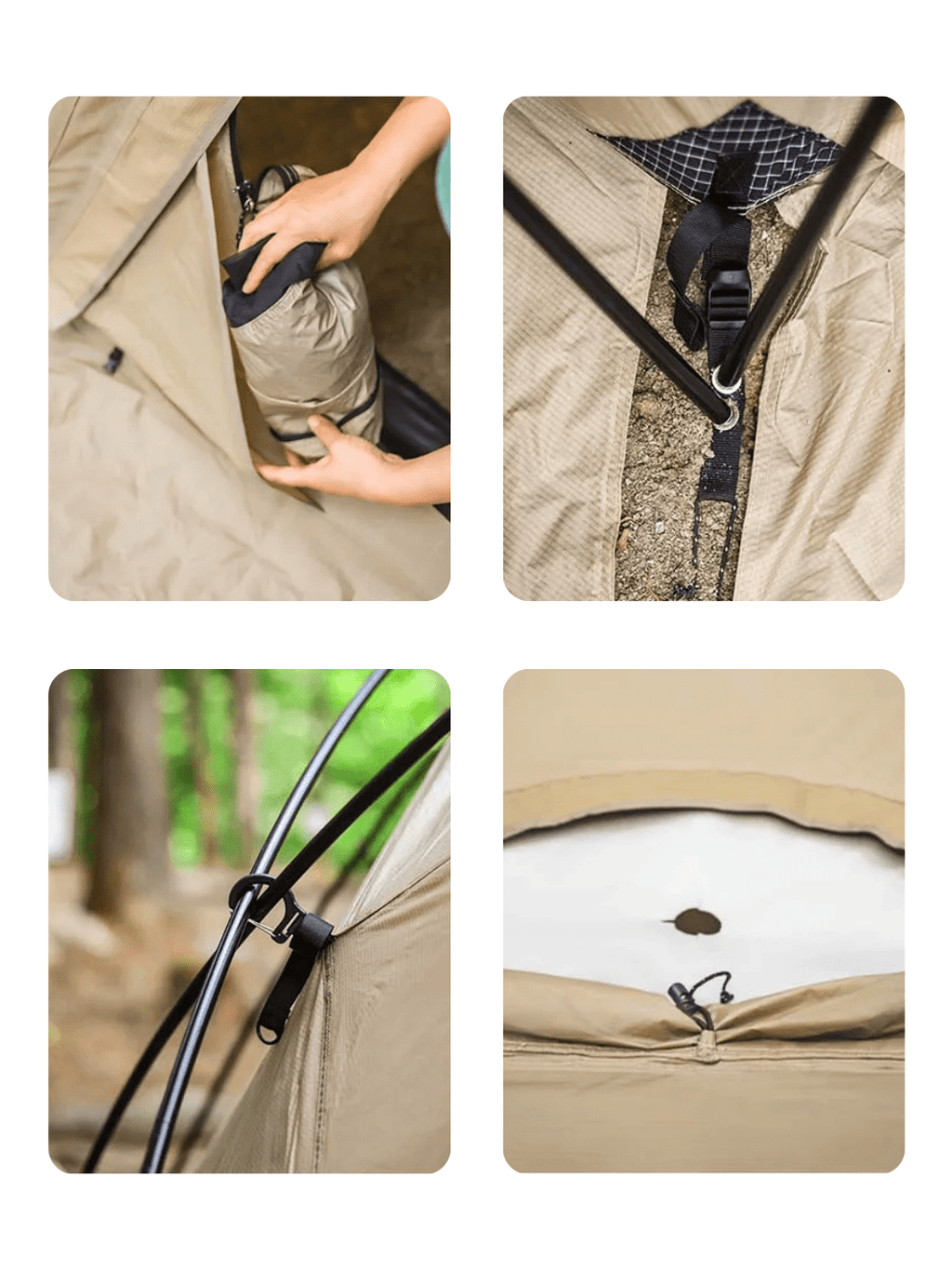 Zelt Kuppelzelt Beige Hiking Planet