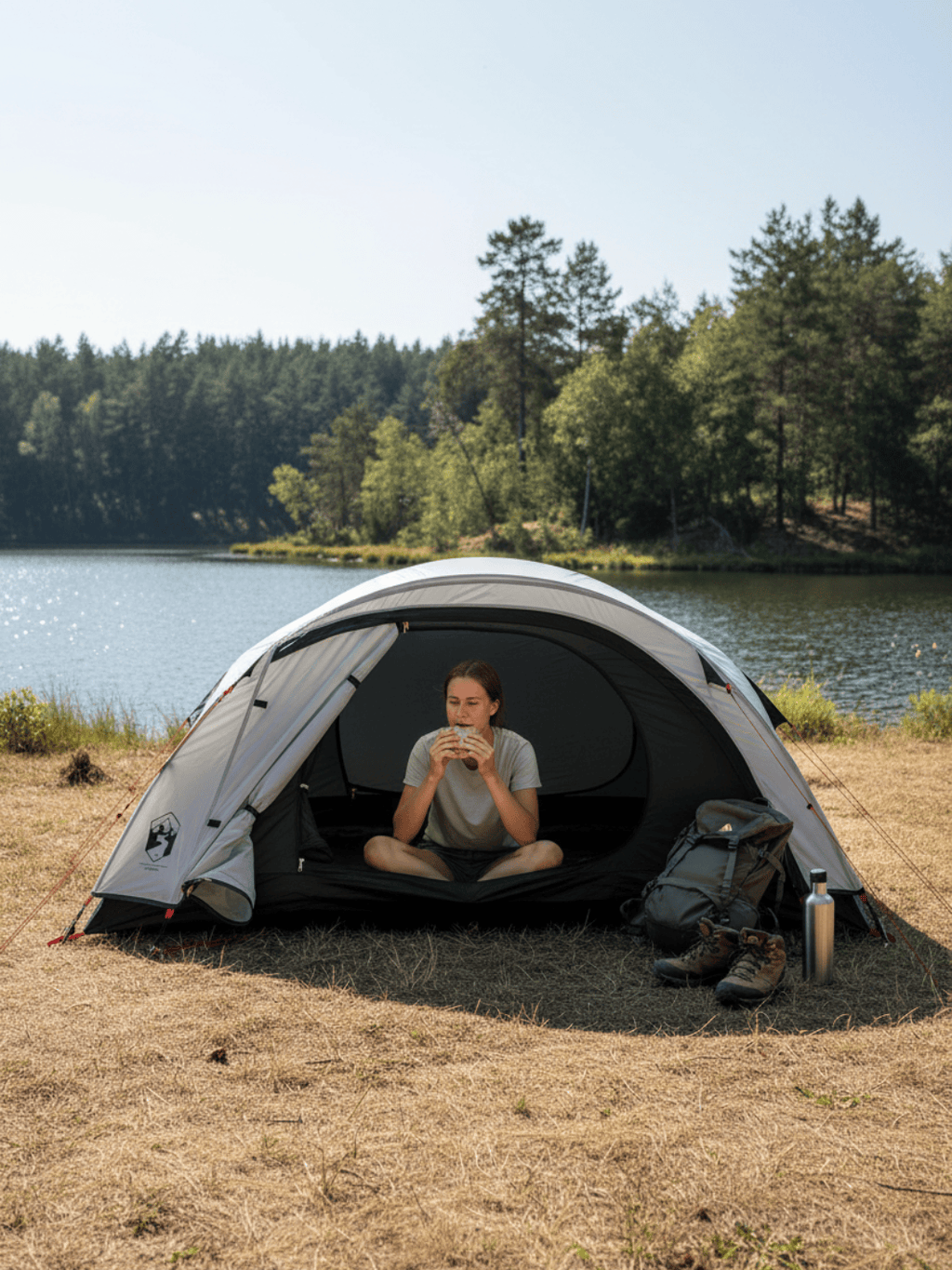 Zelt Kuppelzelt Mit Abnehmbarem Überzelt Hiking Planet