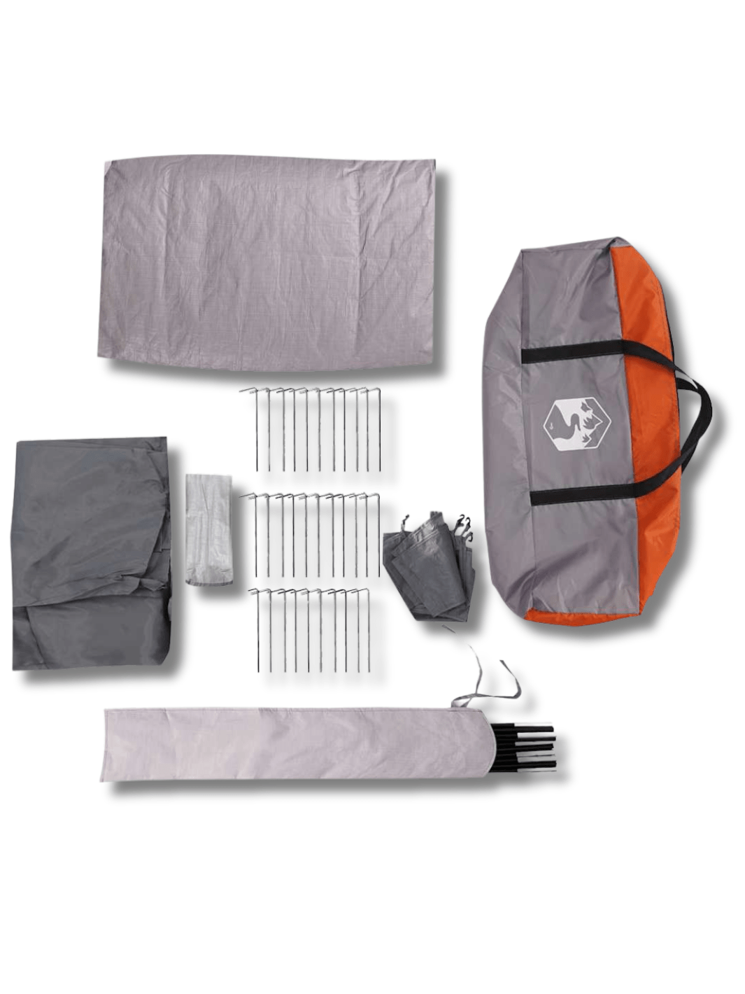 Zelt Kuppelzelt Orange/Grau Hiking Planet