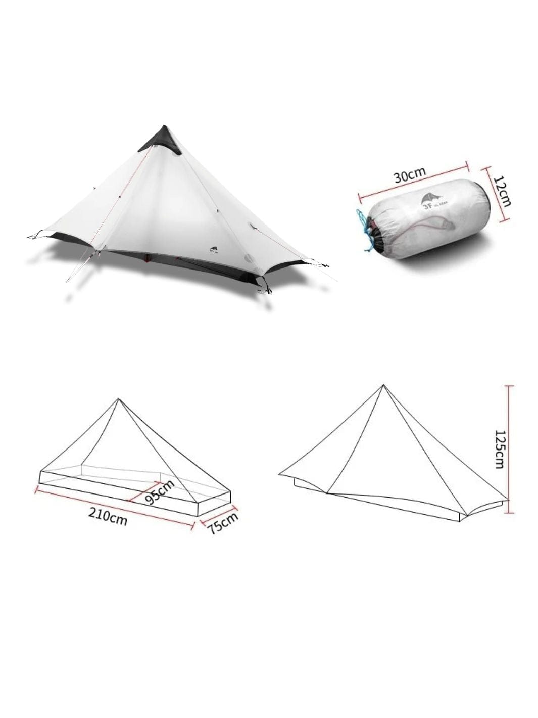 Zelt Mesh Doppellagig Aluminium Hiking Planet
