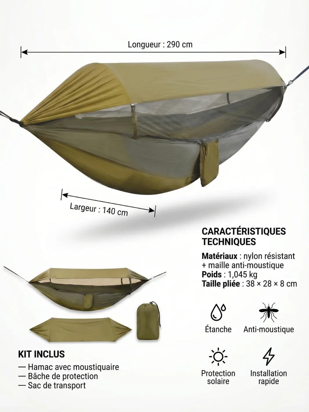 Zelt Mit Integriertem Moskitonetz Sonnenschutzplane Hiking Planet