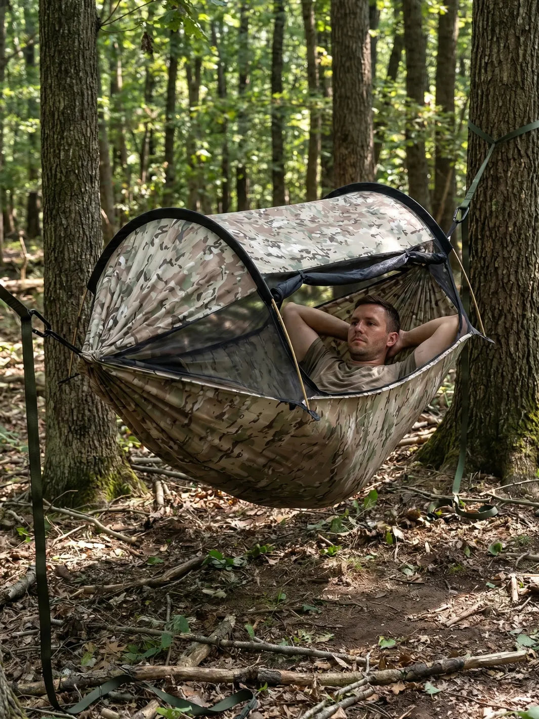 Zelt Mit Integriertem Moskitonetz Tarnmuster MC Hiking Planet