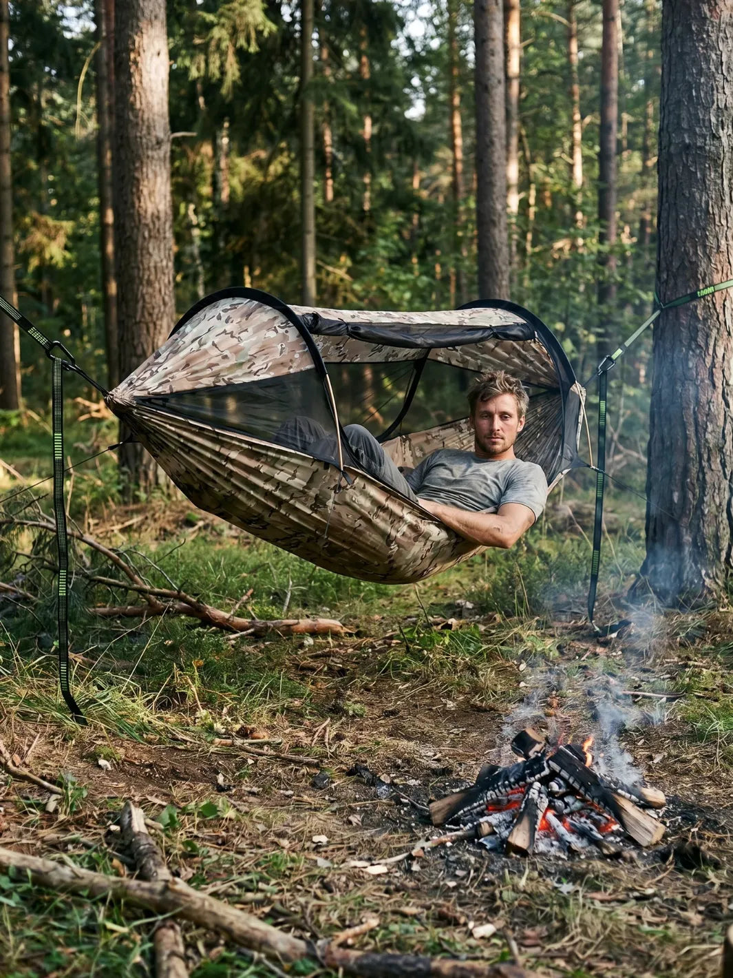Zelt Mit Integriertem Moskitonetz Tarnmuster MC Hiking Planet