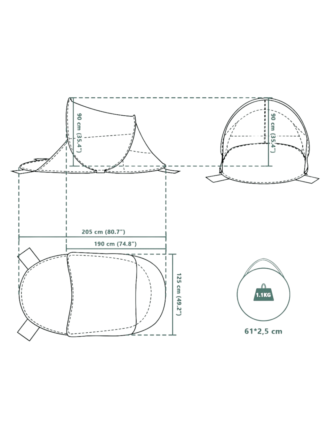 Zelt Pop-Up Strand Hiking Planet