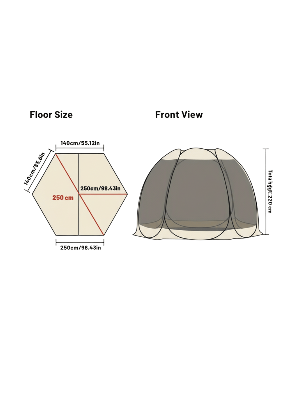Zelt Pop-Up XXL 12-15 Personen Hiking Planet