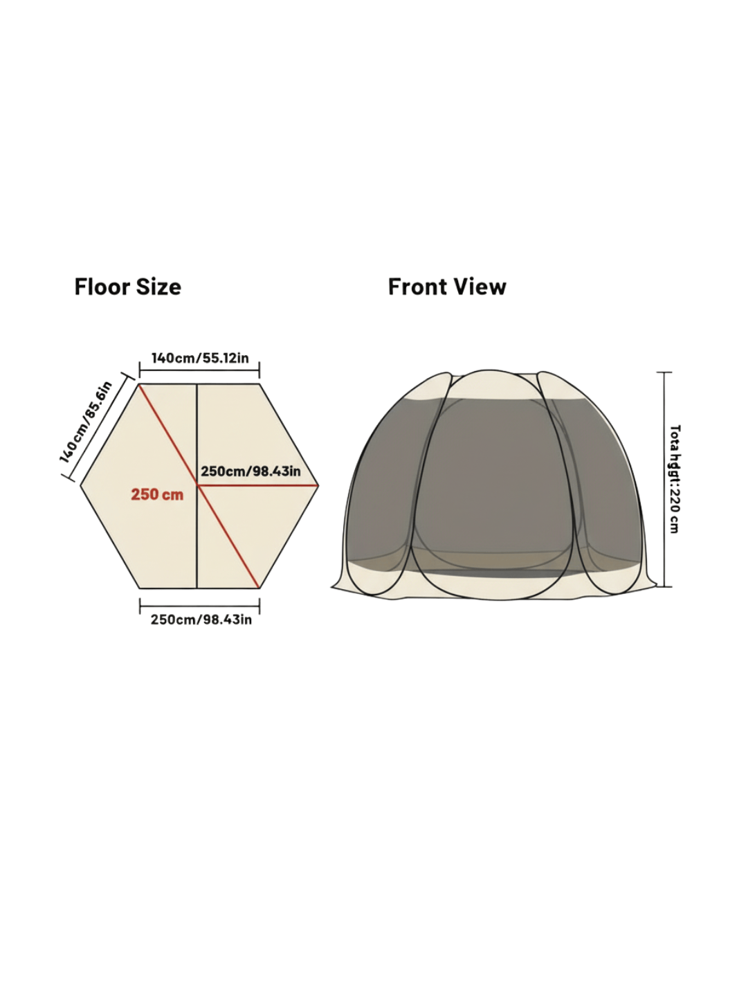 Zelt Pop-Up XXL 12-15 Personen Hiking Planet