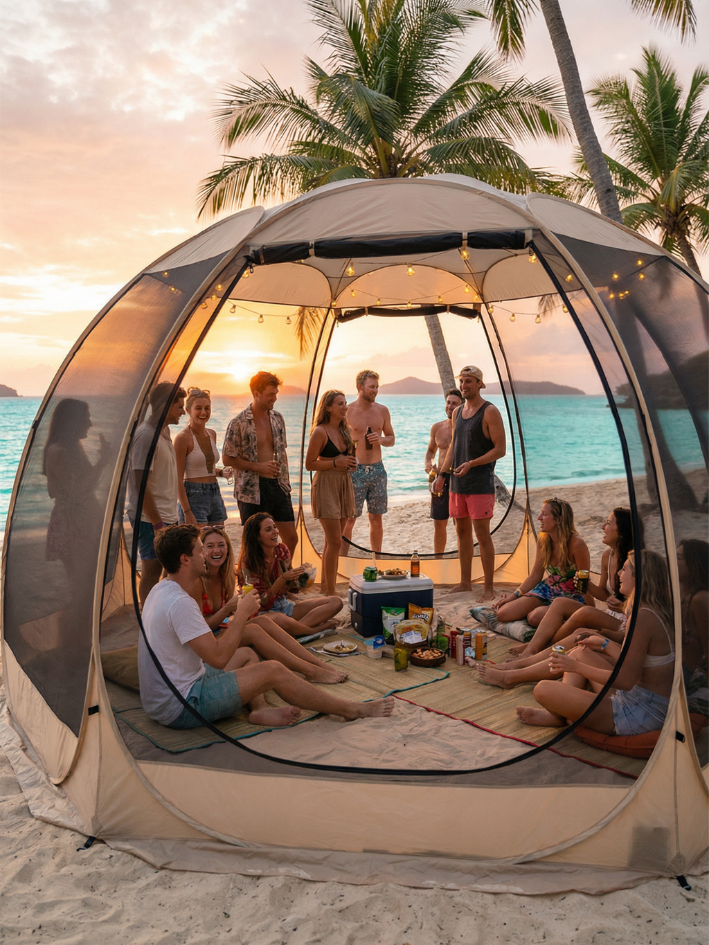 Zelt Pop-Up XXL 12-15 Personen Hiking Planet