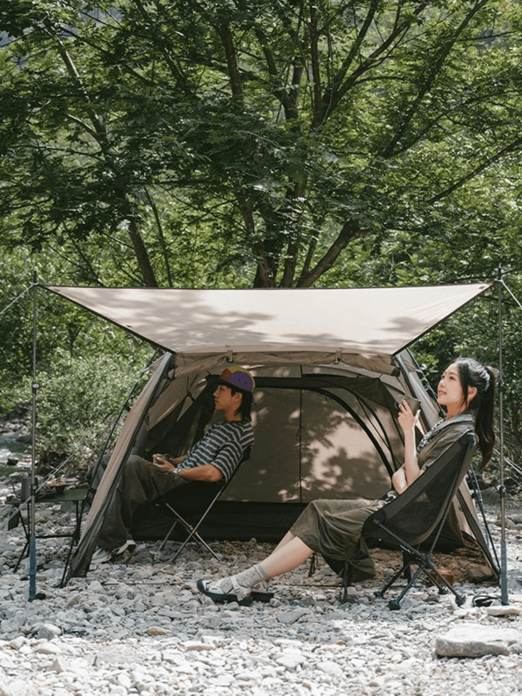 Zelt Sommer Doppellagig Mit Vorzelt Hiking Planet