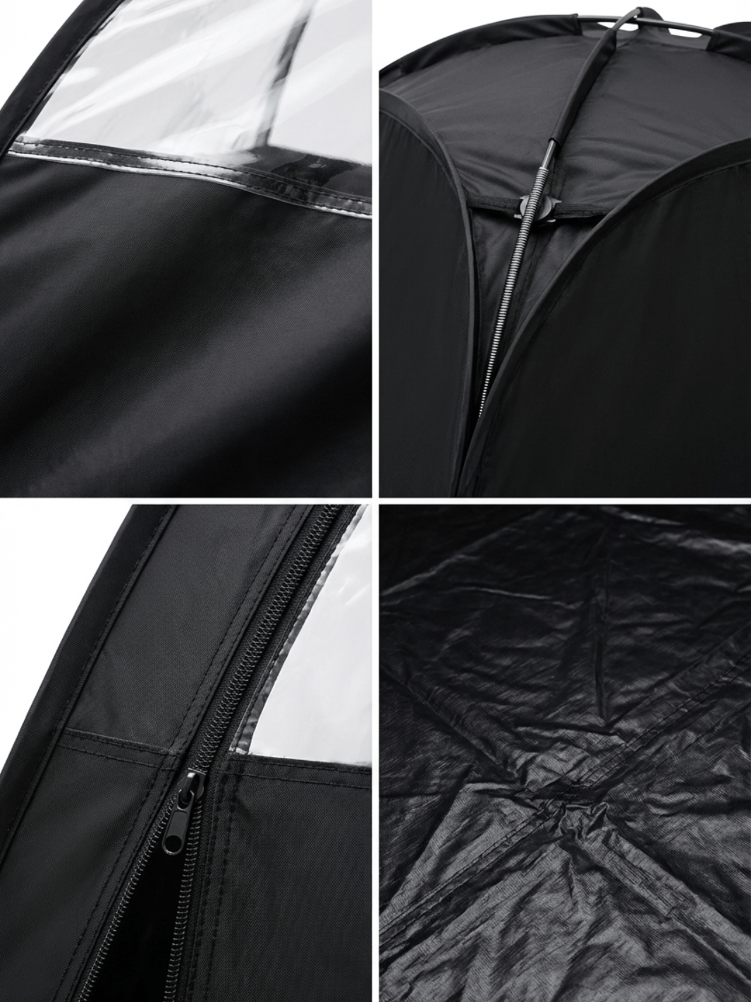 Zelt Textil Pop-Up Schwarz-Transparent Hiking Planet