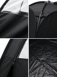 Zelt Textil Pop-Up Schwarz-Transparent Hiking Planet